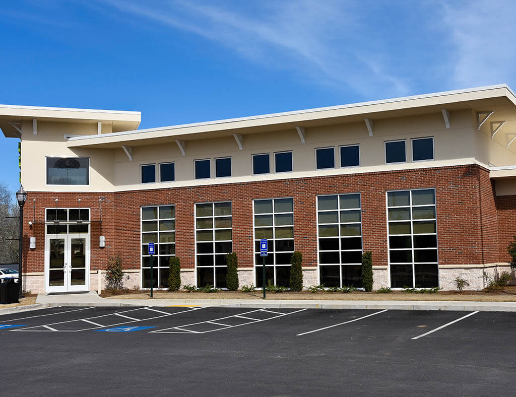 bank building with a repaired roof in springfield il