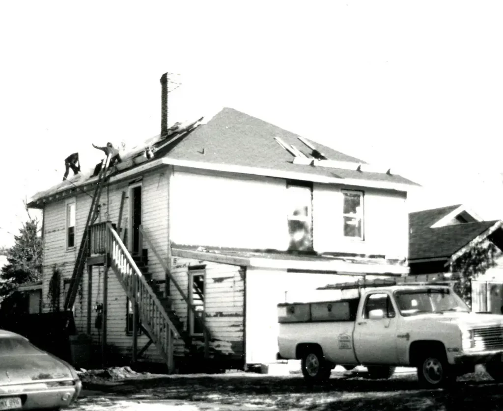 vintage photo of a suttons inc. work site