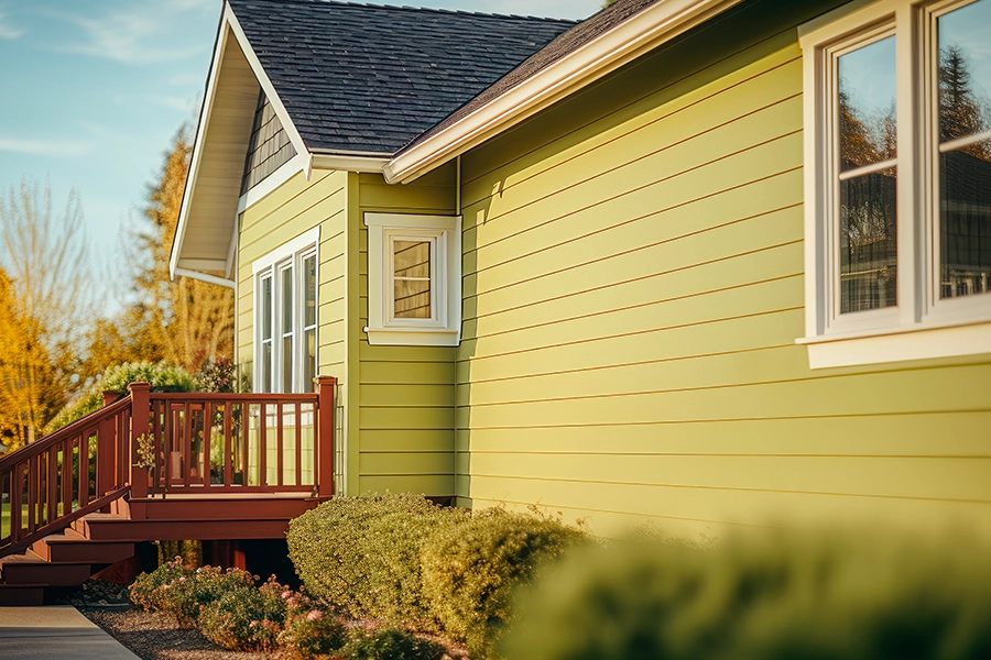 New vinyl siding on the side of a Chatham, IL home.