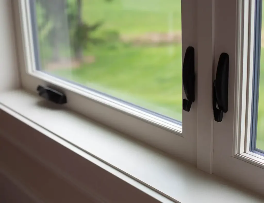 close up, casement window installation - springfield illinois