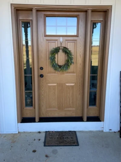 This is a photo of a new Provia Entry Door in Pleasant Plains, IL that was installed by Sutton’s of Springfield, IL.