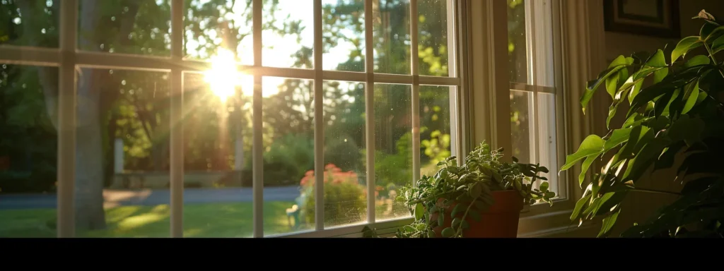 a serene suburban home in springfield, il, showcases new replacement windows that reflect a blend of vibrant natural light and energy-efficient design, emphasizing their thermal insulation and solar energy management.