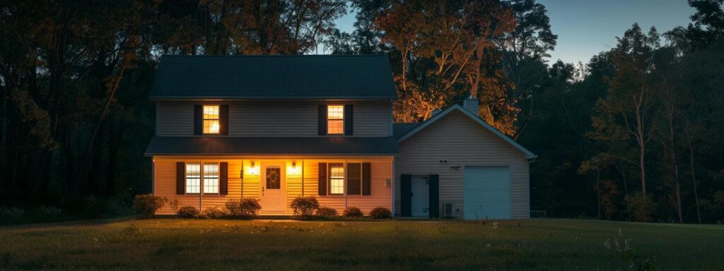 a modern, upscale home showcasing pristine vinyl siding in vibrant colors, illuminated by soft indoor lighting, highlighting its sleek finish and enhancing curb appeal to convey the blend of durability and sustainability in home renovations.